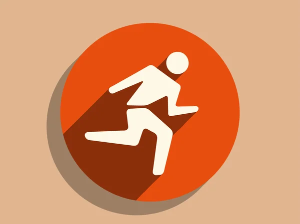 Icono de hombre corriendo — Vector de stock