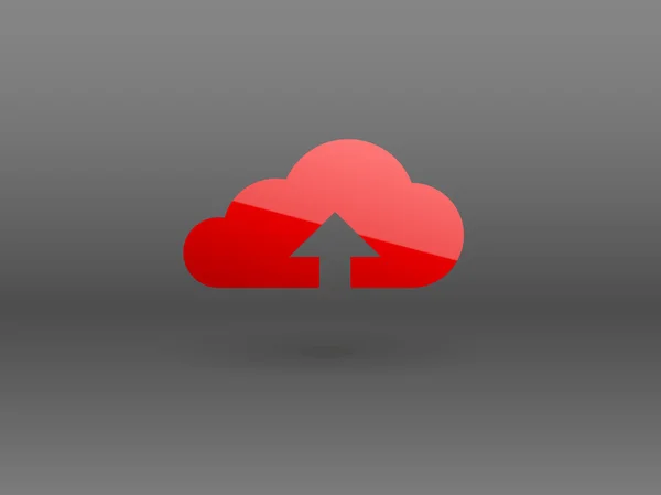 Icono plano de la nube de carga — Vector de stock