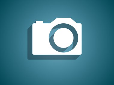 Fotoğraf makinesinin düz simgesi