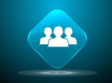 Takım çalışması, düz simgesi