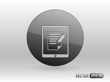 Touchpad notlar düz simgesi