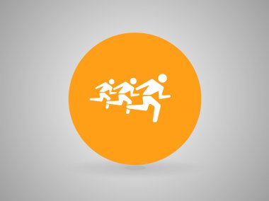 Çalışan erkekler düz simgesi