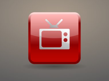 TV düz simgesi