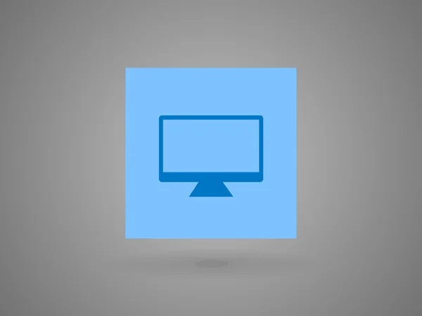 Icono plano del monitor — Vector de stock