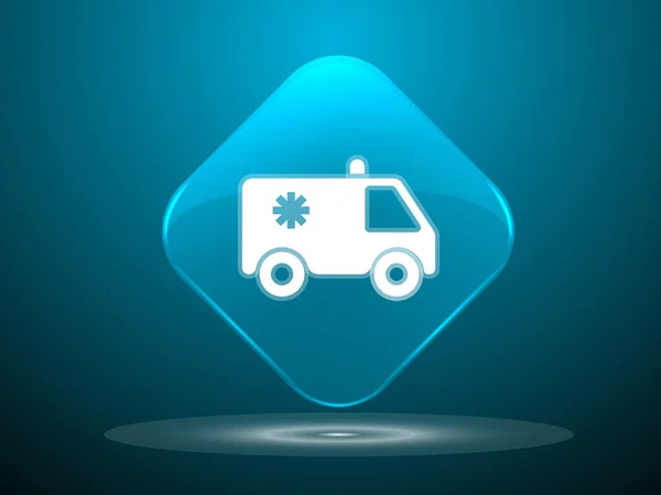 Icono plano de ambulancia — Vector de stock