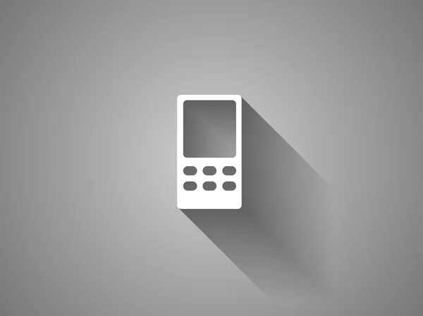 Flat icon of cellphone — Stock Vector