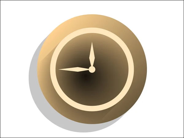 Icono plano del reloj — Vector de stock