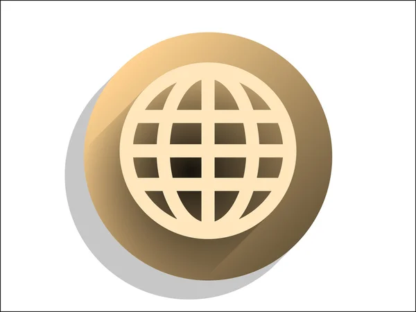 Icona piatta del globo — Vettoriale Stock