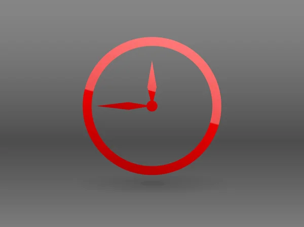 Icono plano del reloj — Vector de stock