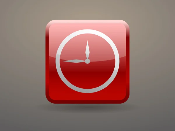 Icono plano del reloj — Vector de stock