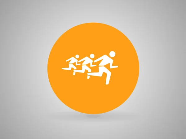 Плоская икона бегущих мужчин — стоковый вектор