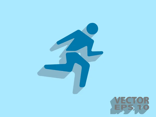 Плоская икона бегущего человека — стоковый вектор