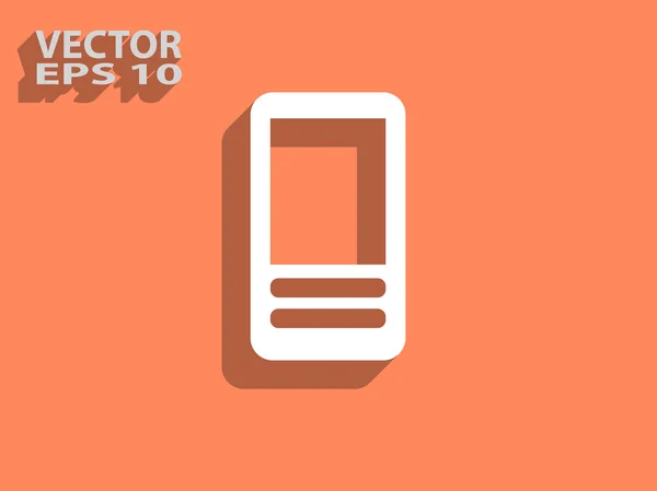 Icono plano del teléfono celular — Vector de stock