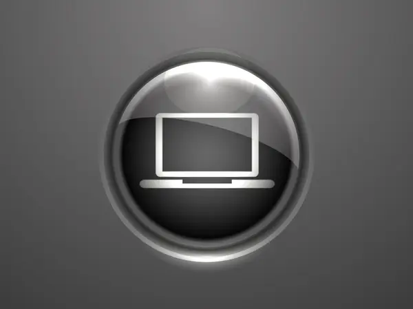Ploché ikony laptop — Stockový vektor