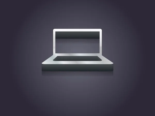 Ícone plano de laptop — Vetor de Stock