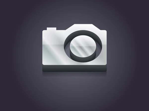 Icona piatta di una macchina fotografica — Vettoriale Stock