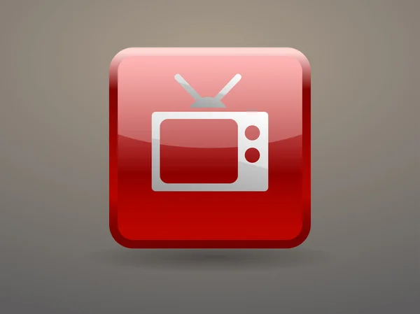 Icono plano de tv — Vector de stock