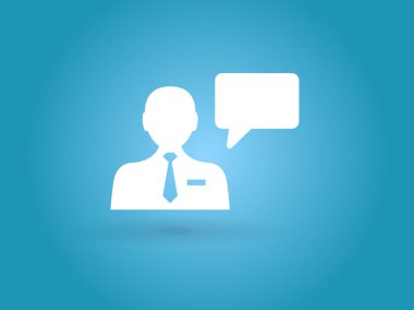 iş adamının düz simgesi