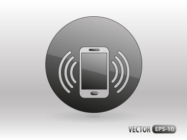 Telefon düz simgesi