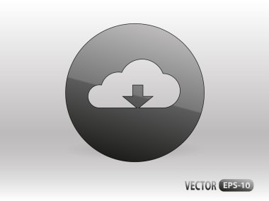 download bulut düz simgesi