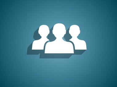 Takım çalışması, düz simgesi