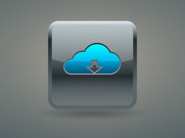 download bulut düz simgesi