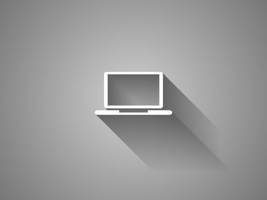 Uzun düz gölge simgesi dizüstü