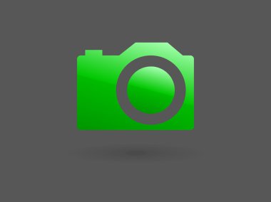 bir kameranın düz simgesi