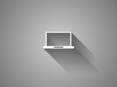 Uzun düz gölge simgesi dizüstü