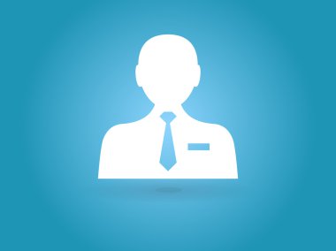 iş adamının düz simgesi