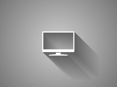 monitör düz simgesi