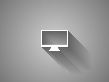 monitör düz simgesi