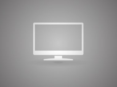 monitör düz simgesi