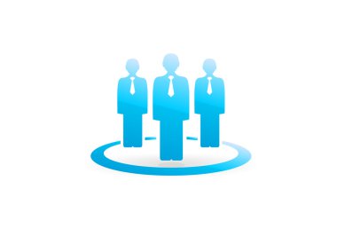 Takım çalışması, düz simgesi