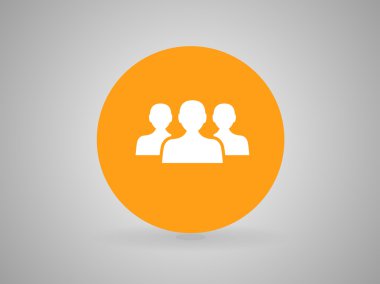 Takım çalışması, düz simgesi