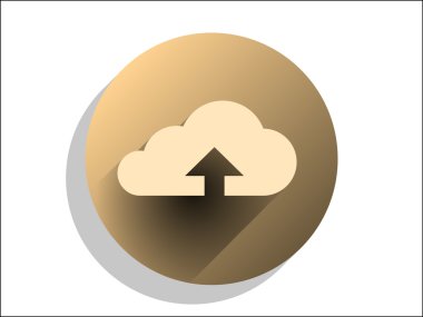 upload, bulut düz simgesi