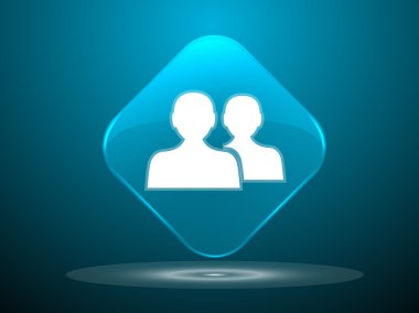 Takım çalışması, düz simgesi