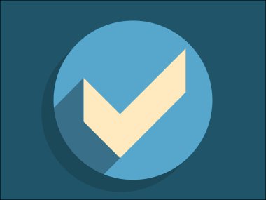 onay kutusunun düz simgesi