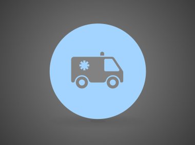Ambulans düz simgesi