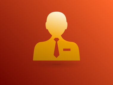 iş adamının düz simgesi