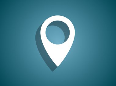 işaretleyici düz simgesi