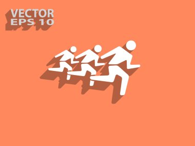 Çalışan erkekler düz simgesi