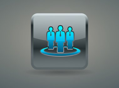 Takım çalışması, düz simgesi