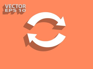 Daire içinde ok düz simgesi