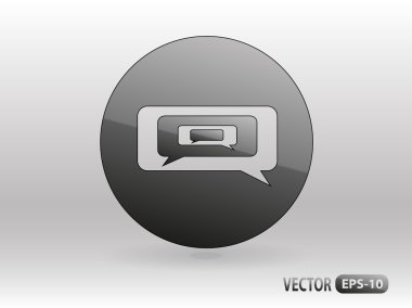 iletişimin bir düz simgesi