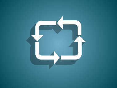 Daire içinde ok düz simgesi