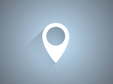 Uzun düz gölge simgesi işaretleyici