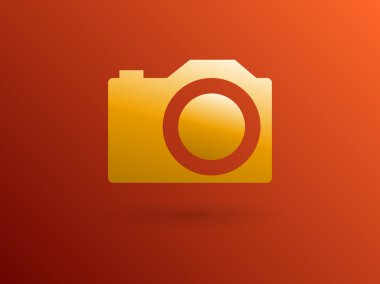 Fotoğraf makinesinin düz simgesi