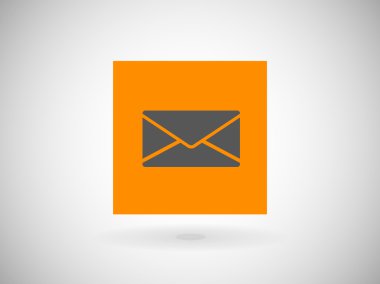 Mektubun düz simgesi