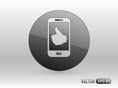 Telefon ve ı düz simgesi